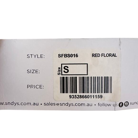 SNDYS Sheer Floral Long Sleeve Bodysuit Size Small Black Red SFBS016 - Picture 6 of 9